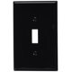 thumbnail image 1 of Placa de pared Leviton Midway PJ1-E con interruptor de palanca de 1 elemento, color negro, 1 of 1