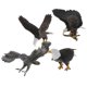 thumbnail image 3 of Figuras De Acción Realistas Del Modelo Eagle Owl, Juguete Para Ni?os, Regalo, Decoración Del Hogar, Juego De 4, 3 of 5