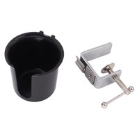 Magideal - Soporte De Tazas De Mesa Sitio Lateral Del Escritorio De La Bebida Automotriz Automotriz Anti-Colocación De La Mesa Del Escritorio De La Abrazadera De Dia Negra 9.8 Cm