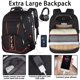 thumbnail image 3 of Mochila de viaje para portátil JCDOBEST extra grande de 18.4 pulgadas, 3 of 7