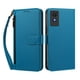 thumbnail image 1 of Funda Tipo Billetera para TCL 501 con Soporte y Bolsillo con Cierre Azul, 1 of 1
