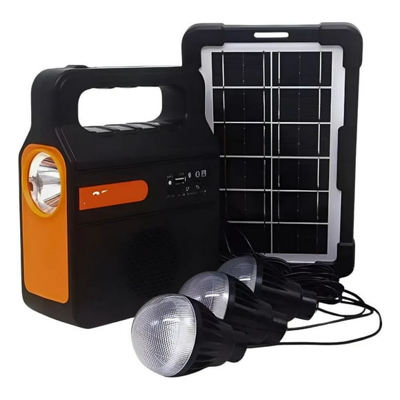 Radio Fm Bluetooth Lampara Led Carga Solar Camping Viaje Lau