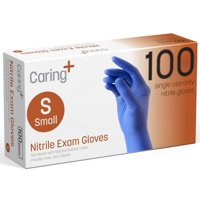 Caring - Guantes De Nitrilo Para Exámenes, Sin Polvo, 100 Unidades, Para Uso Médico