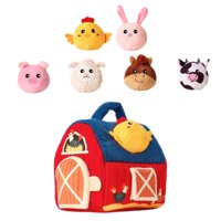 Magideal - Juguetes De Animales De Granja Juguetes Para Bebés Para Niños Juguetes De Aprendizaje Educativo Suave Juego De Peluche Juego Para Niñas Niños 0-6 6-12