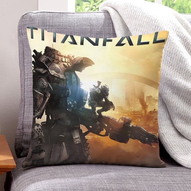 Titanfall Fundas de almohada de terciopelo con tema, regalos de funda de almohada, decoración para el hogar, cojín de lanzar, regalo de cumpleaños para fans y parejas.50*50cm.