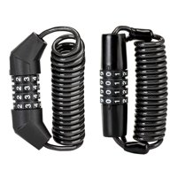 Xusx111 - Cerradura Del Casco De La Motocicleta, Cerradura Del Casco De La Bicicleta, Cerradura Del Cable Pequeño De 4 Dígitos, Equipaje Retráctil, Cochecito, Negro, 2 Piezas