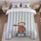 thumbnail image 1 of Curious George Brushing Teeth Themed Bedding Set Duvet Cover and Pillowcase Set Soft and Comfortable, 1 of 5