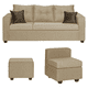 thumbnail image 1 of Sofa Antonella + 1 Puff Beige, 1 of 3