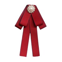 Ioensy - Pajarita Elegante Para Mujer, Regalo De Moda, Lazo Para Uniforme, Vestido, Ceremonia, Rojo