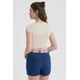 thumbnail image 3 of Polera Mujer Crop Sin Costura Gris Melange, 3 of 4