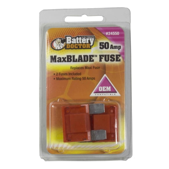 Batería Fuse WirthCo Doctor MaxBlade, 50 amperios, roja, paquete de 2