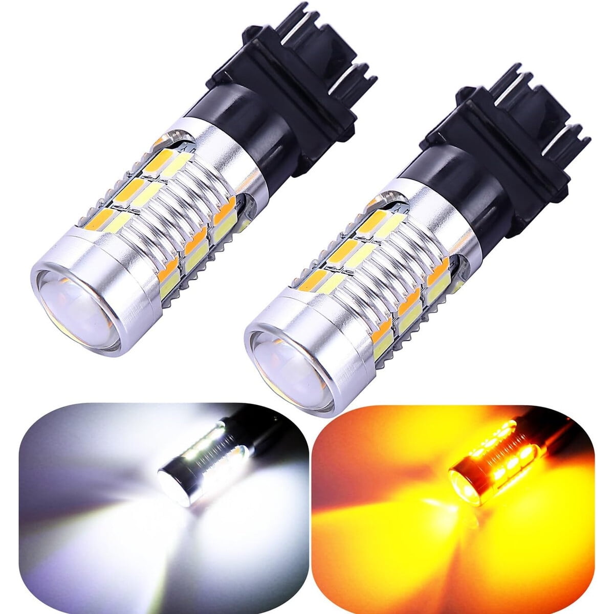 Ampolleta Led 3157 Vouke Switchback Blanca Ámbar Doble Función