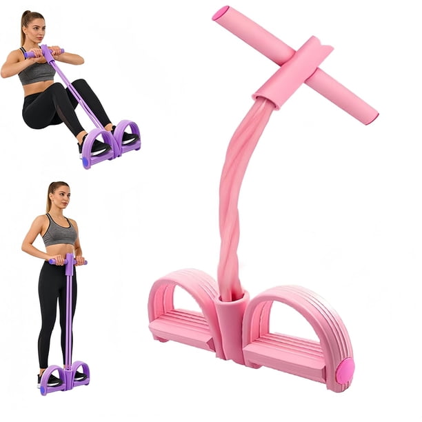 Tirador tobillo pedal 4 tubos banda elástica yoga tensión látex natural fitness equipo