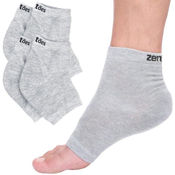Calcetines hidratantes ZenToes con forro de gel para talón, 2 pares