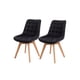 thumbnail image 1 of Pack 2 Sillas de Madera Acolchada Toscana - Negro, 1 of 3