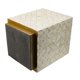 thumbnail image 4 of Taburete auxiliar Accent Benjara Square Capiz crema/dorado, 4 of 5