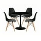 thumbnail image 1 of Comedor Mesa Tulip Negra - 4 Sillas Eames Negras, 1 of 8