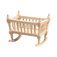 Bothyi - Cuna De Madera Para Muñecas, Decoración 1/12, Escena Artesanal, Cunas Para Casa De Muñecas En Miniatura