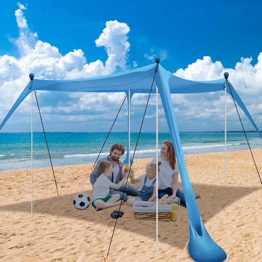 Toldo De Playa Autsta 11x11 Ft Protección Solar Upf 50