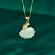 thumbnail image 2 of Chinese Style Jade Rabbit Bracelet Necklace Earrings 3pcs/Set 18K Gold Plated Jewelry For Women Girls BFF Gift Easter Bunny, 2 of 3