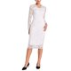 thumbnail image 1 of INSPIRE CHIC Vestido de Mujer Escote en V Encaje Floral Transparente Manga Larga Midi Vestido de Cóctel XL Blanco, 1 of 5