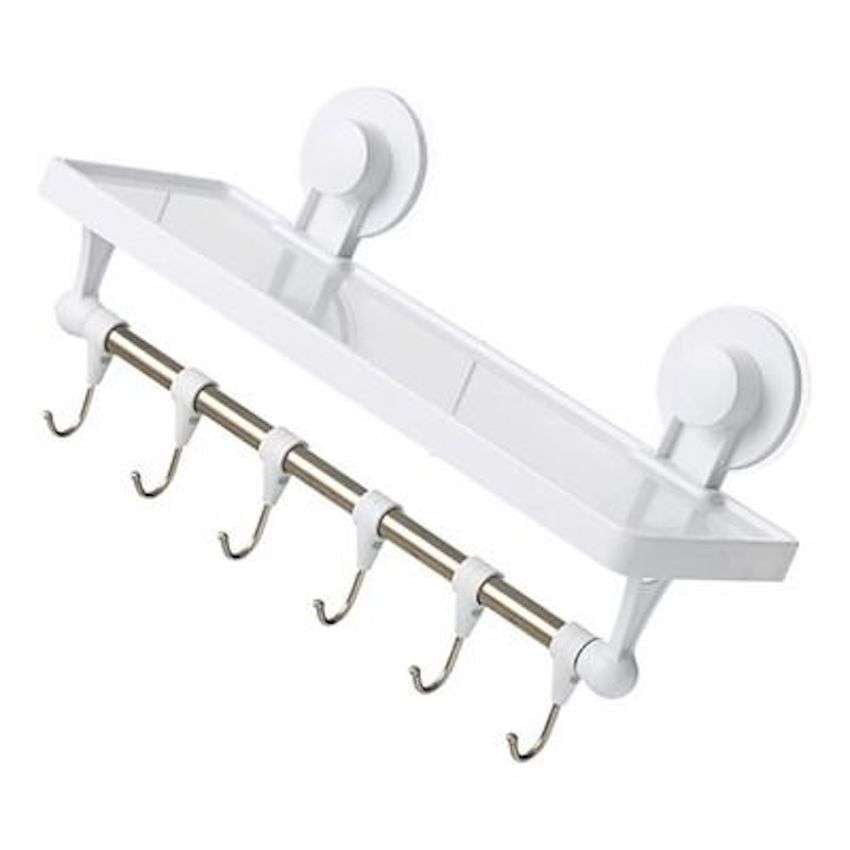 Oem - Repisa De Pared Organizador De Baño Colgante Con Colgadores 1