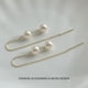 thumbnail image 1 of Pearl Tassel Dangle Earrings for Women, Minimalist Light Luxury Elegant Jewelry, 1 of 1