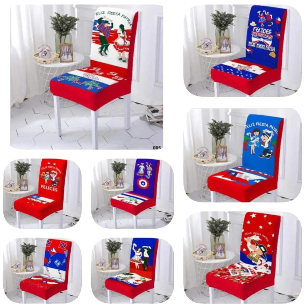 N-ofertas - Pack 6 Fundas De Sillas Dieciocheras Decorativas Fiestas Patrias