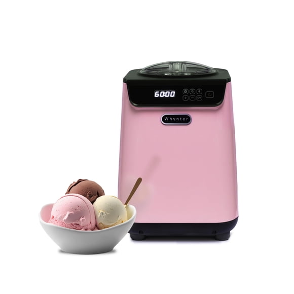Máquina para hacer helados Whynter ICM-128BPS 1.2 L con compresor negro/rosa