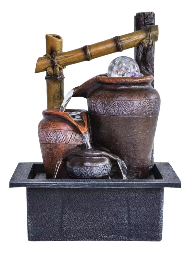 Genérico - Fuente Agua Decorativa Jardín Luz Hogar Oficina Jardín Jhn