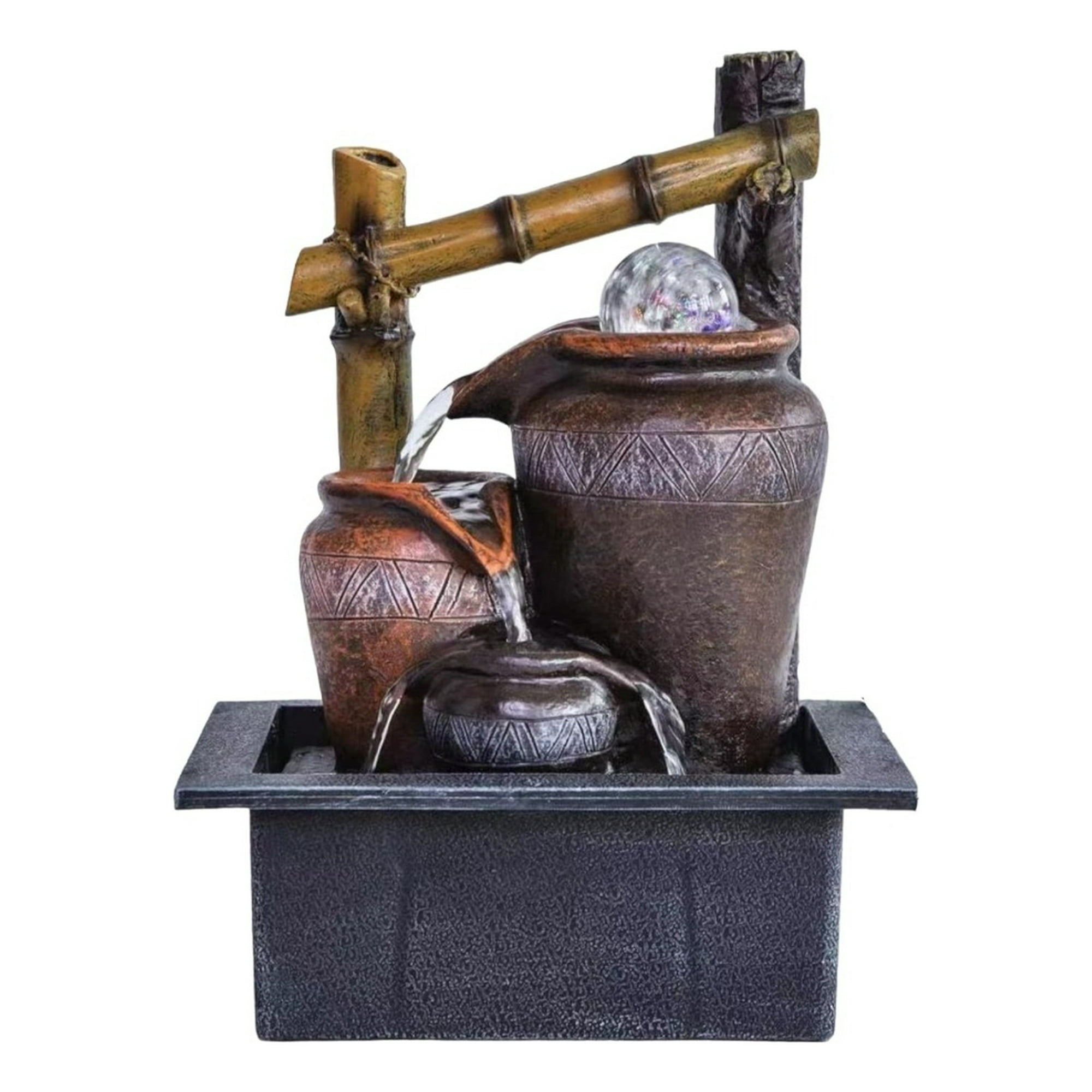 Genérico - Fuente Agua Decorativa Jardín Luz Hogar Oficina Jardín Jhn