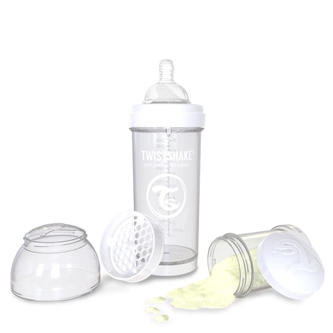 Twistshake - Mamadera Anticólico 260Ml Blanco