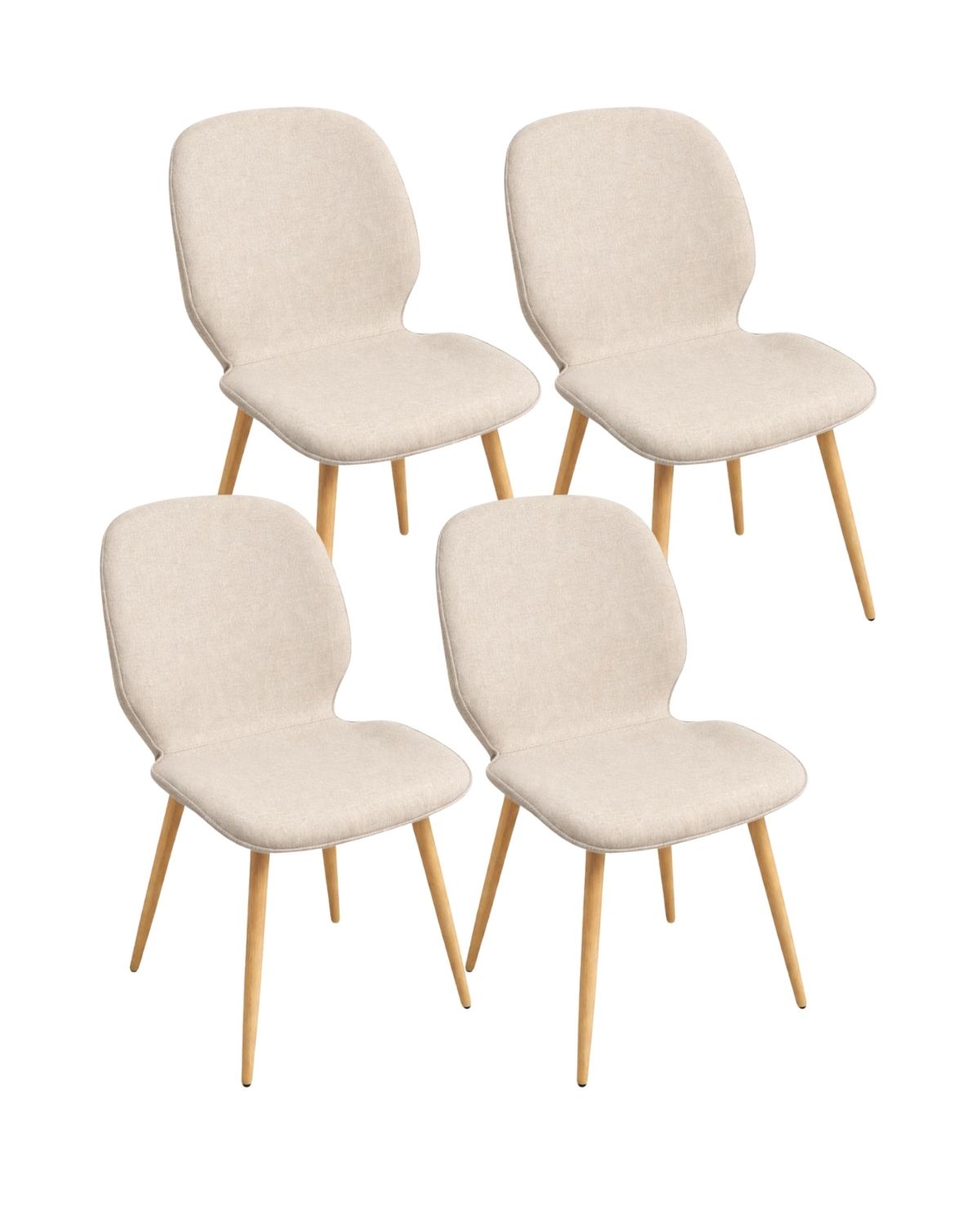 Habita2 Chile - Pack 4 Sillas Tapiz Lino Gabriely Beige