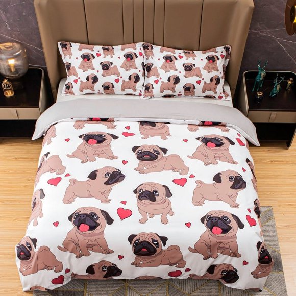 Set Funda Nórdica 3d Perros Lindo Patrón 3 Piezas