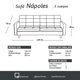 thumbnail image 2 of Sofa Napoles 3 C Tela Velvet Pistacho, 2 of 4