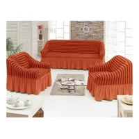 Casadeliacl - Funda Tfi Raya Kit Para Sillón 3+1+1 Líneas / Naranja Oscuro / Rayas