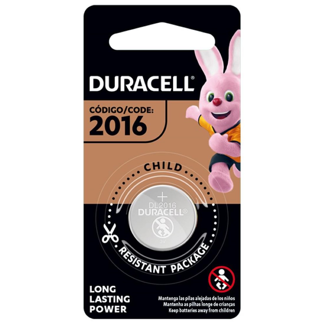 Duracell - Pila Tipo Boton Cr2016