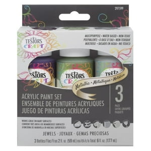 Testors - Set De 3 Pinturas Acrílicas Gemas Preciosas