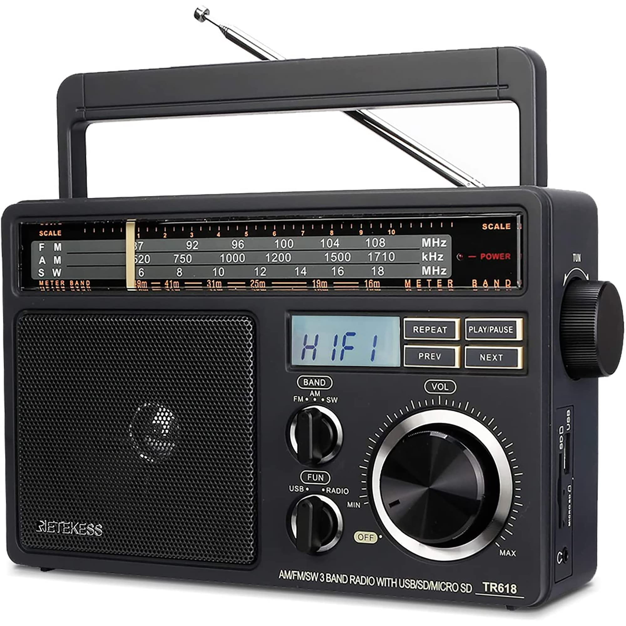 Radio Am Fm Portátil Retekess Tr618