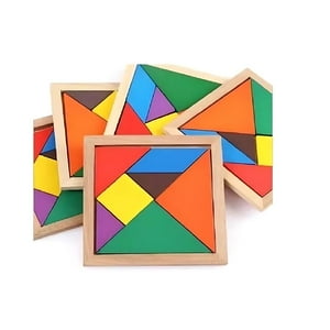 Tolipa - Tangram De Madera Con 7 Piezas 20X20 Cm - Juego Didáctico Entretención Pb-C1