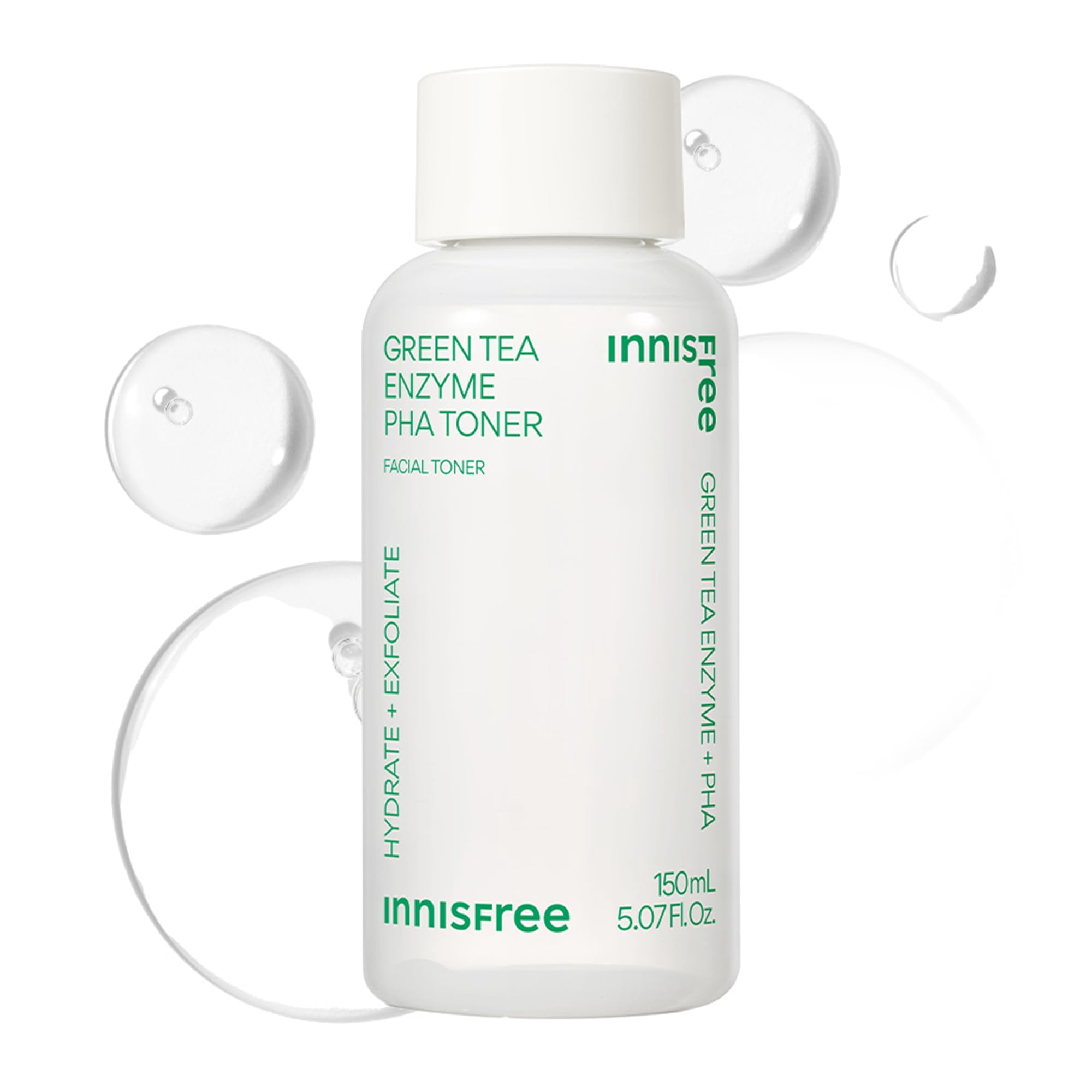 Tonificador Innisfree, Enzima De Té Verde Pha Con Ácido Hialurónico, 200 Ml