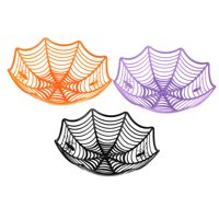 Magideal - 3 Cuencos Para Servir Dulces Y Aperitivos De Halloween De Pp, Bandejas De 27 X 27 Cm, Reutilizables, Versátiles, Para Decoración De Fiestas Y Resisten