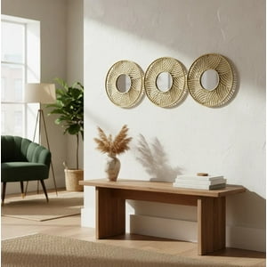 Decostilo - Set 3 Espejos Decorativos Redondos 25Cm