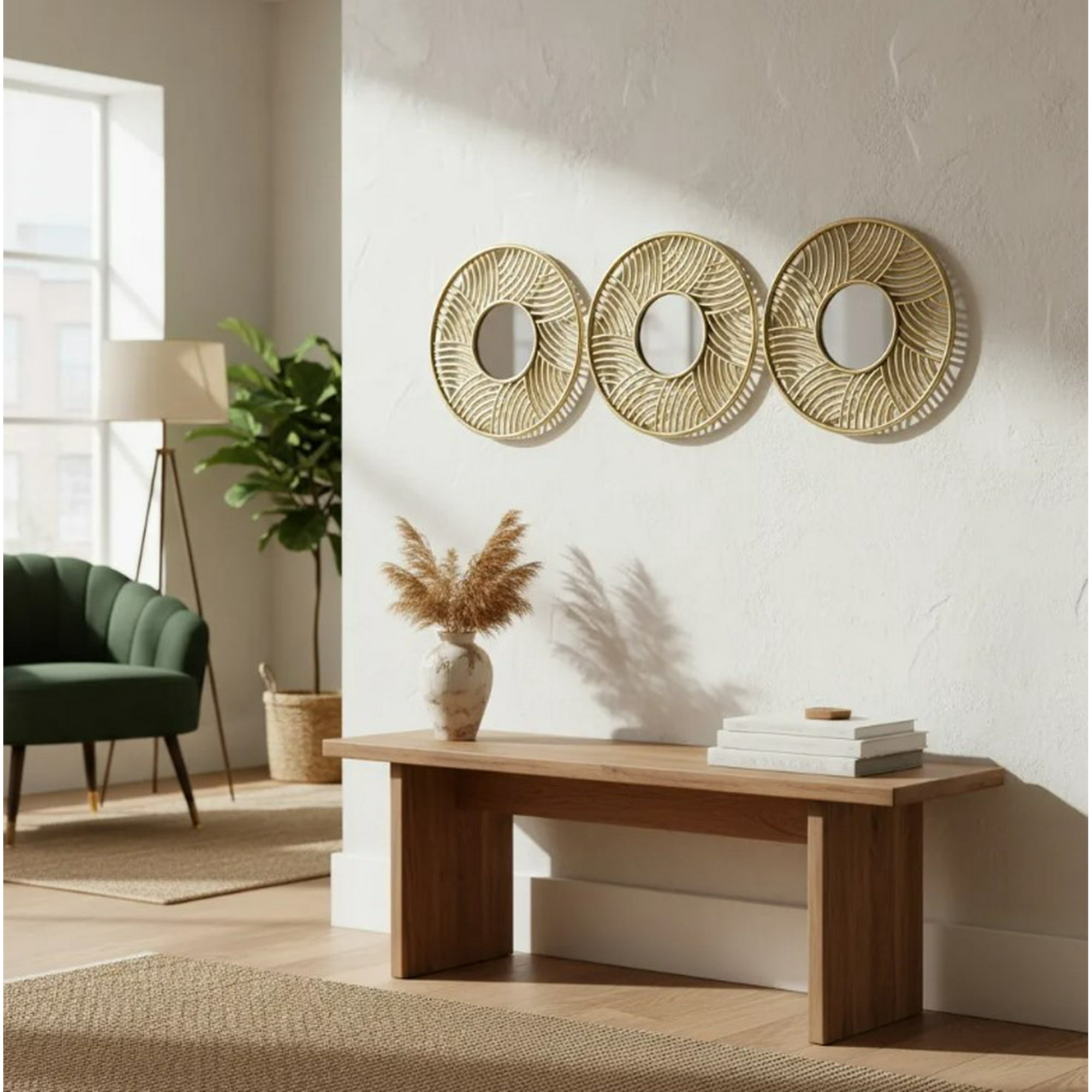 Decostilo - Set 3 Espejos Decorativos Redondos 25cm