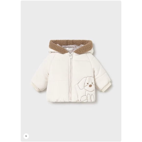 Chaqueton reversible blanco 6 A 9 Meses