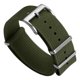 thumbnail image 1 of Correa de reloj WatchGecko Ridge de nylon 20 mm verde, 1 of 9