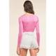 thumbnail image 3 of Body Liso Ajustado de Manga Larga con Cuello Redondo, 3 of 5