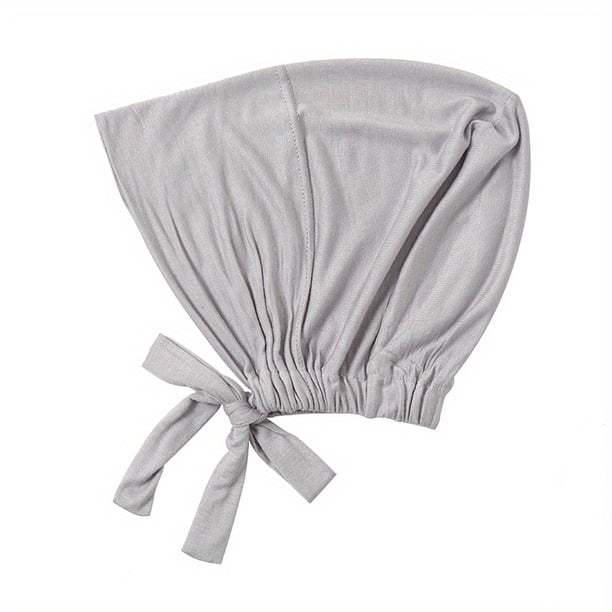 Stay Stylish & Comfortable with Adjustable Inner Under Hijab Cap - Solid Color Bonnet Caps with Ties Back