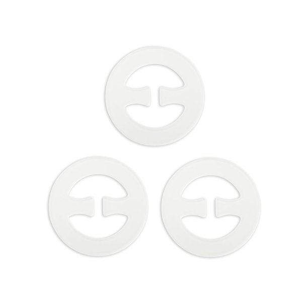 INSPIRE CHIC Clips de Correa de Sujetador Hebillas de Correa de Sujetador Antideslizantes para Mujeres Forma Redonda Clara