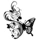 thumbnail image 3 of Escultura De Pared Colgante Con Acento Moderno Para Ba?o, Mariposa, Decoración De Pared De Metal Con Flores, 3 of 5